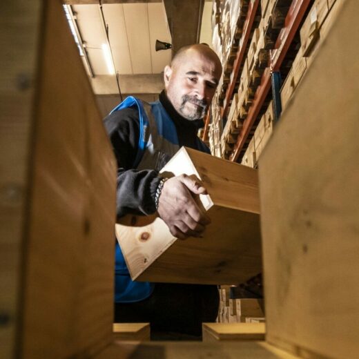 stockage de grands vins