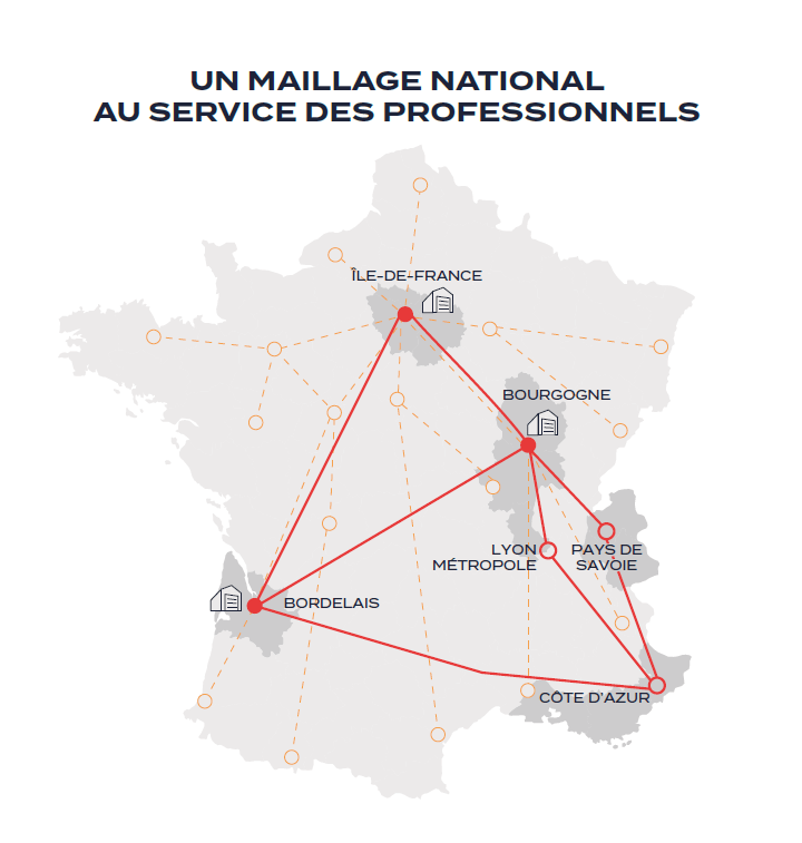 le réseau logistique vin en france